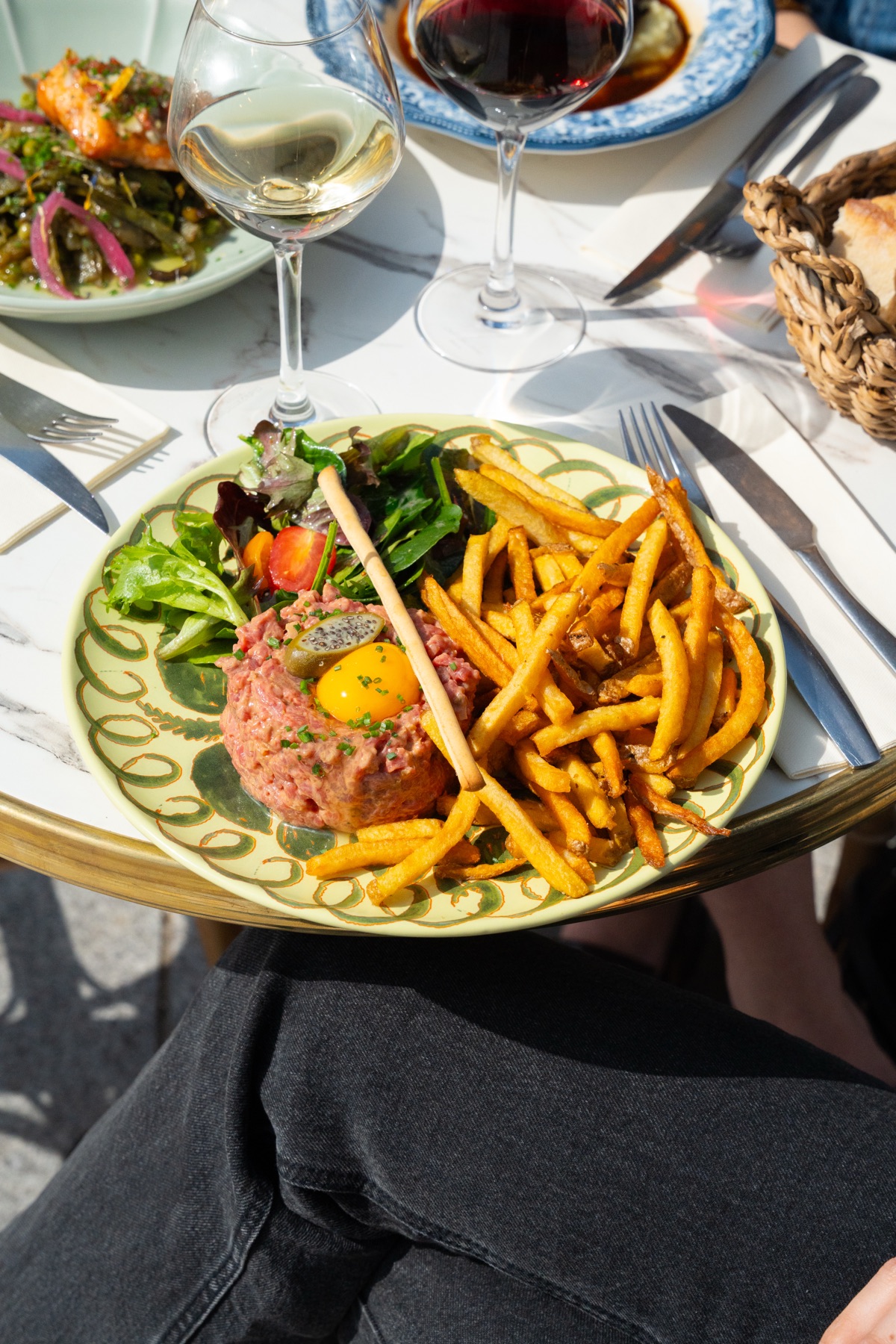 Tartare de bœuf et frites maison